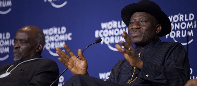 Nigeria President, Goodluck Jonathan, at the World Economic Forum on Africa, held in Ethiopia in 2012 [worldeconomicforum]
