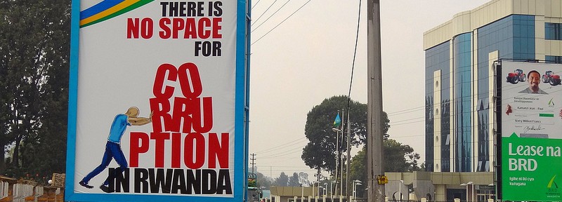 Billboards around Rwanda promote the government's zero tolerance of corruption.