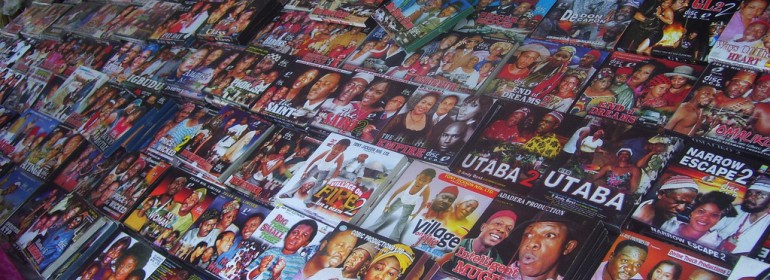 A roadside stall in Nigeria sells a selection of the thousands of Nollywood films released annually. Director and producer Elvon Jarrett speaks to The Foreign Report [Koréboy]