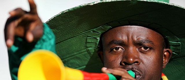 The vuvuzela has become a trademark of African football after the World Cup in South Africa three years ago. [Álvaro Felipe]