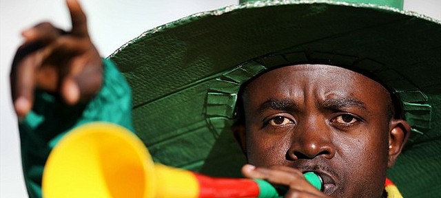 The vuvuzela has become a trademark of African football after the World Cup in South Africa three years ago. [Álvaro Felipe]