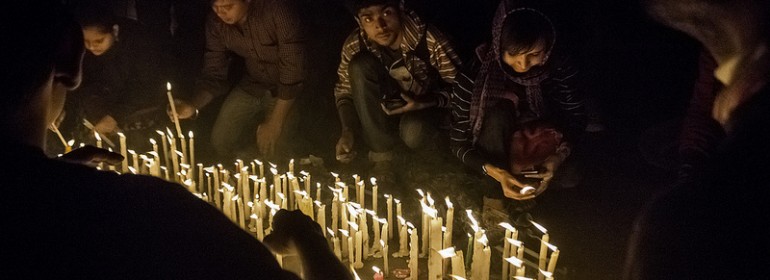 Kolkata version of Candle Light march from Esplanade to Rabindra Sadan on 22 Dec, 2012, against The Delhi Rape Case
